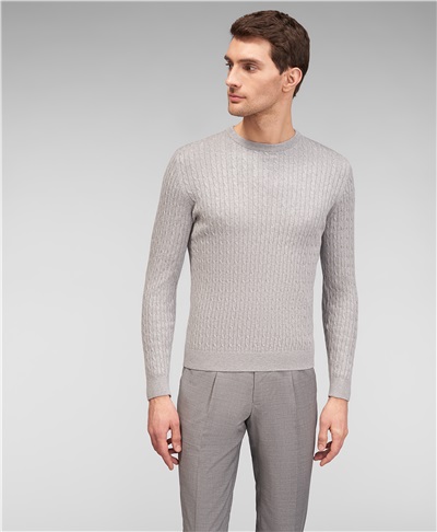 фото пуловера трикотажного HENDERSON, цвет серый, KWL-0835 GREY