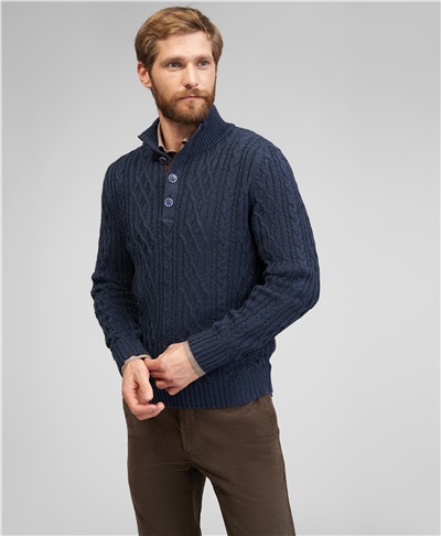 фото пуловера трикотажного HENDERSON, цвет светло-синий, KWL-0849 LNAVY