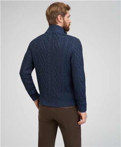 фото пуловера трикотажного HENDERSON, цвет светло-синий, KWL-0849 LNAVY