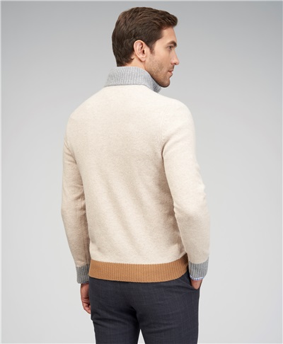 фото пуловера трикотажного HENDERSON, цвет бежевый, KWL-0851 BEIGE