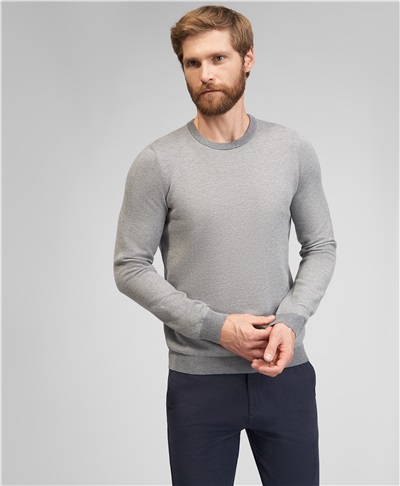 фото пуловера трикотажного HENDERSON, цвет светло-серый, KWL-0852 LGREY
