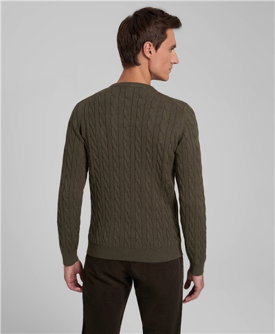 фото пуловера трикотажного HENDERSON, цвет хаки, KWL-0853-1 KHAKI