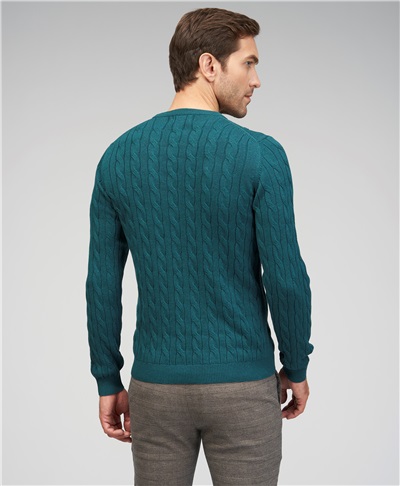 фото пуловера трикотажного HENDERSON, цвет зеленый, KWL-0853 GREEN