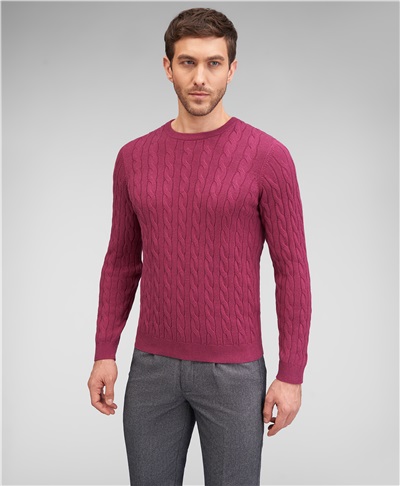 фото пуловера трикотажного HENDERSON, цвет светло-бордовый, KWL-0853 LBORDO