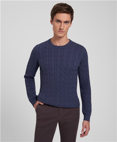 фото пуловера трикотажного HENDERSON, цвет светло-синий, KWL-0853 LNAVY