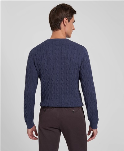 фото пуловера трикотажного HENDERSON, цвет светло-синий, KWL-0853 LNAVY
