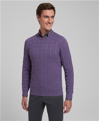 фото пуловера трикотажного HENDERSON, цвет фиолетовый, KWL-0853 PURPLE