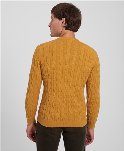 фото пуловера трикотажного HENDERSON, цвет желтый, KWL-0853 YELLOW