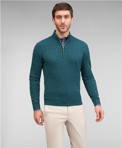 фото пуловера трикотажного HENDERSON, цвет зеленый, KWL-0855 GREEN
