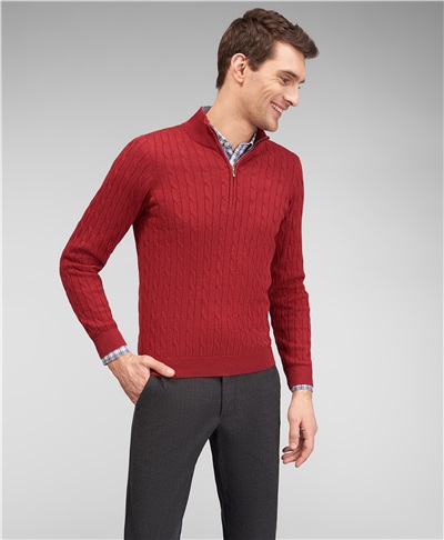 фото пуловера трикотажного HENDERSON, цвет красный, KWL-0855 RED
