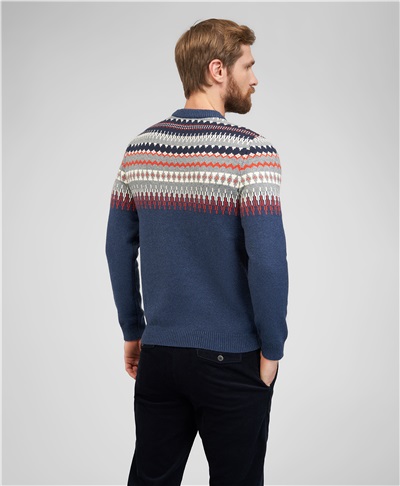 фото пуловера трикотажного HENDERSON, цвет светло-синий, KWL-0857 LNAVY