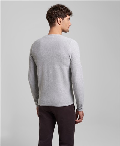фото пуловера трикотажного HENDERSON, цвет светло-серый, KWL-0882 LGREY