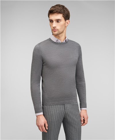 фото пуловера трикотажного HENDERSON, цвет серый, KWL-MN-F2 GREY
