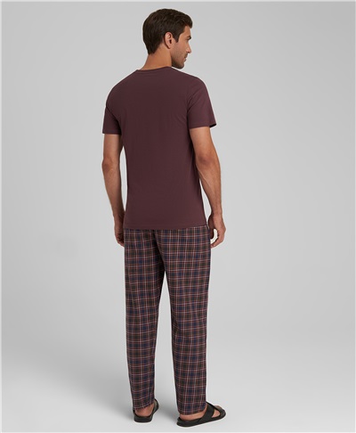фото пижамы (футболки и брюк) HENDERSON, цвет бордовый, PJ-0026 BORDO