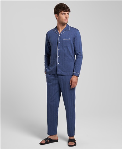 фото пижамы (рубашки и брюк) HENDERSON, цвет синий, PJ-0028 NAVY