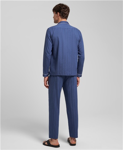 фото пижамы (рубашки и брюк) HENDERSON, цвет синий, PJ-0028 NAVY