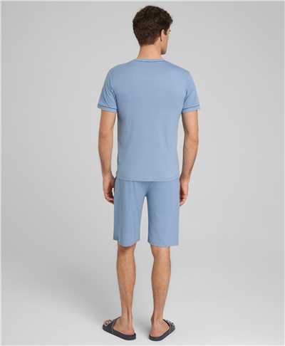 фото пижамы (футболки и шорт) HENDERSON, цвет голубой, PJ-0035 BLUE