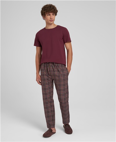 фото пижамы (футболки и брюк) HENDERSON, цвет бордовый, PJ-0038 BORDO