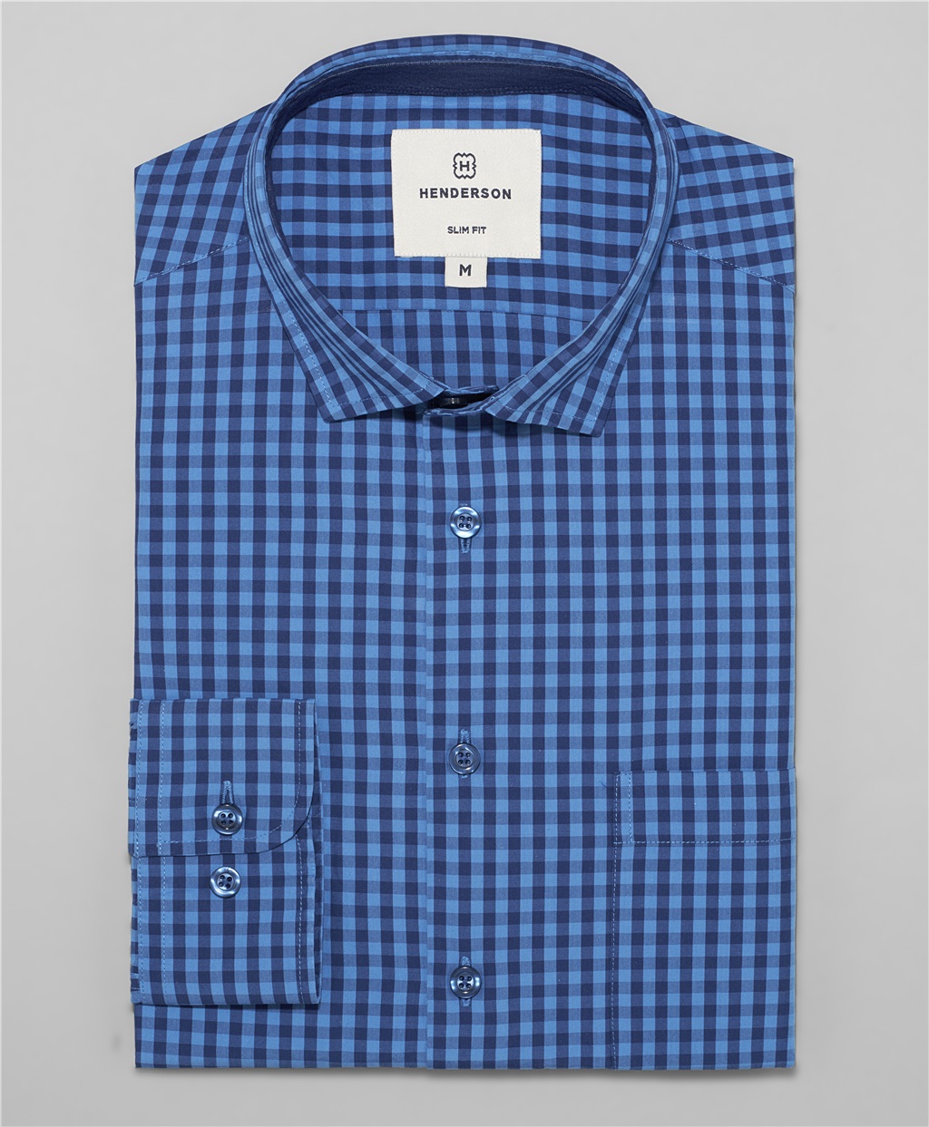 

Рубашка полуприлегающий силуэт HENDERSON, Синий, SHL-1556 NAVY