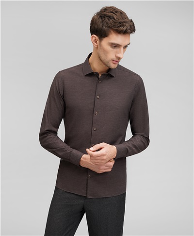фото рубашки HENDERSON, цвет темно-коричневый, SHL-1681-X DBROWN