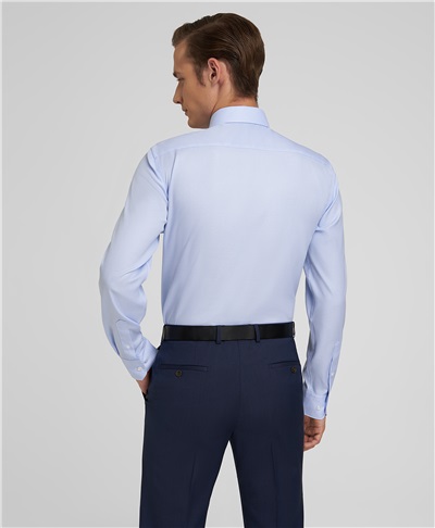фото рубашки прямого силуэта HENDERSON, цвет голубой, SHL-3950-NL BLUE
