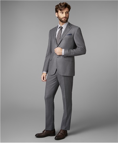 фото костюмных брюк HENDERSON, цвет серый, TR1-0141-N GREY