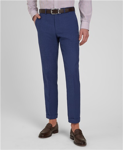 фото костюмных брюк HENDERSON, цвет голубой, TR1-0227-N BLUE