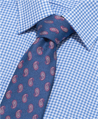 фото галстука HENDERSON, цвет синий, TS-1846 NAVY