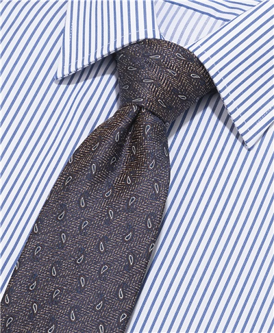 фото галстука HENDERSON, цвет коричневый, TS-1869 BROWN