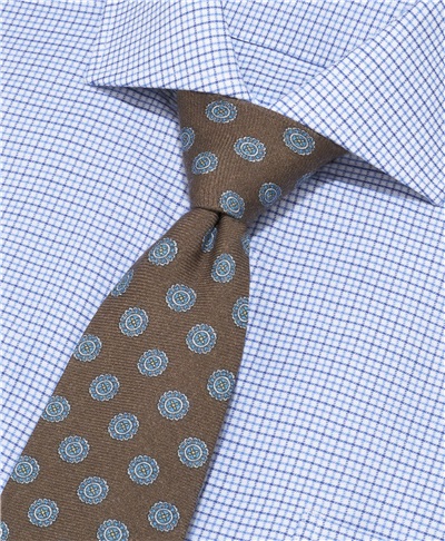 фото галстука HENDERSON, цвет коричневый, TS-2007 BROWN