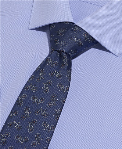 фото галстука HENDERSON, цвет темно-голубой, TS-2218 DBLUE