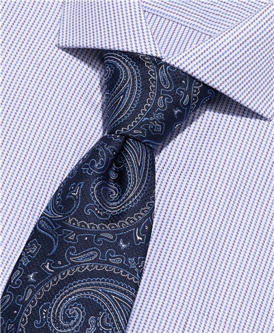 фото галстука HENDERSON, цвет синий, TS-2323 NAVY