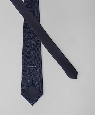 фото галстука HENDERSON, цвет синий, TS-2424 NAVY