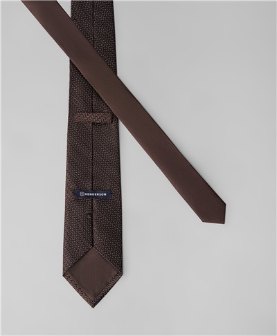 фото галстука HENDERSON, цвет коричневый, TS-2444 BROWN