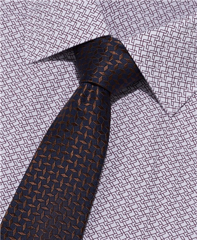 фото галстука HENDERSON, цвет темно-коричневый, TS-2482 DBROWN